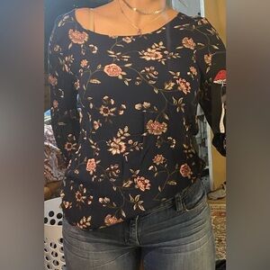 Floral Long Sleeve Women's Top